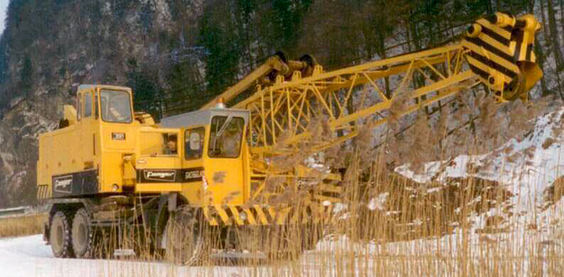 1963 — Der 36-t-Gittermastkran Coles Ranger, der erste Kran von Fanger.