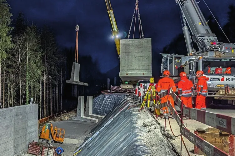 Stützmauer Thun Buchholz — 45 Elemente in sieben Etappen